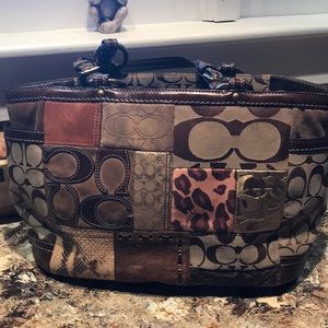 Coach patchwork tote